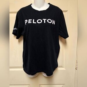 Peloton Short Sleeve Century Club 100 Ride Tee Shirt Black Women's Size Med